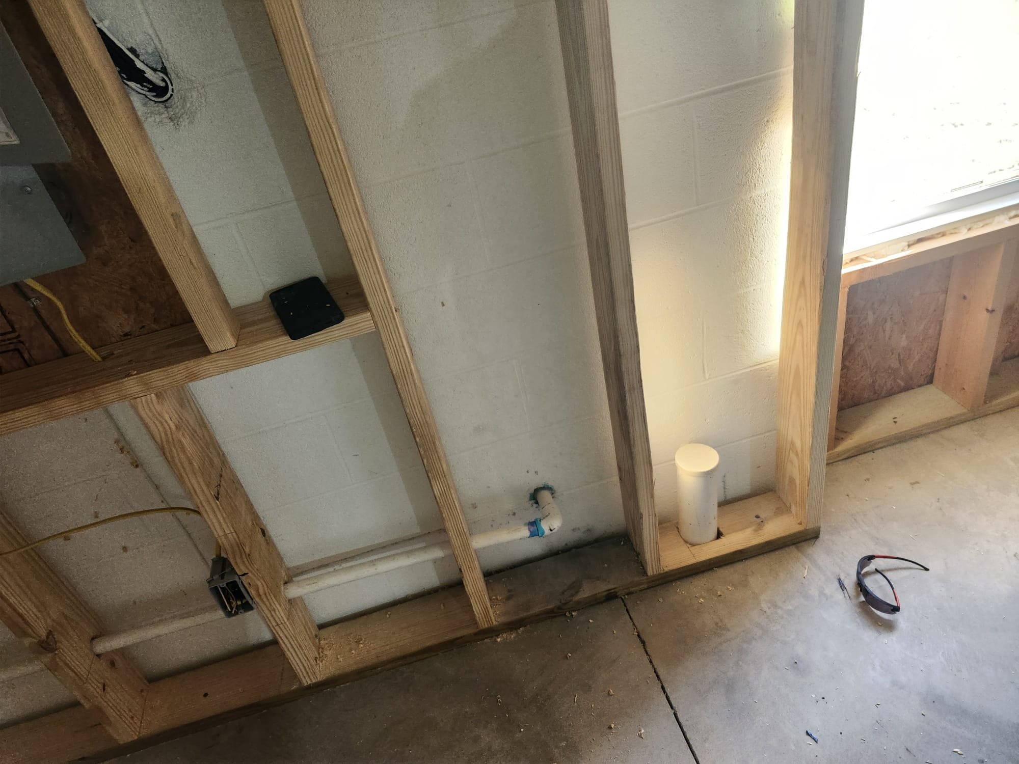 Wall Framing and Drain Line Prep