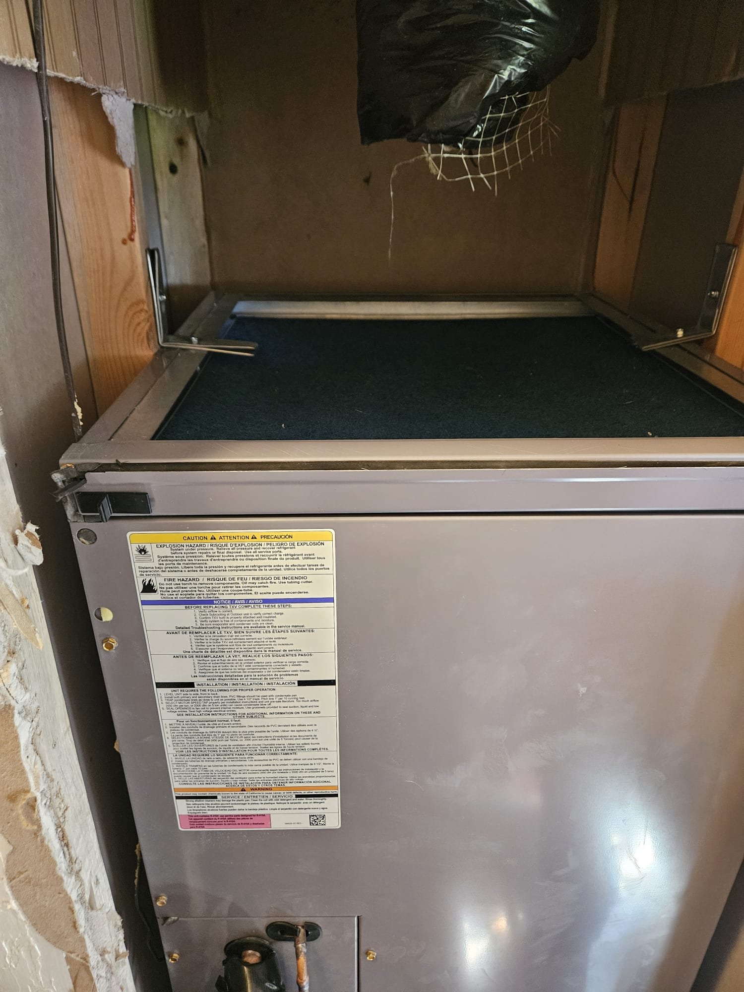 Clean Installation Area, Ready for Wall Repairs