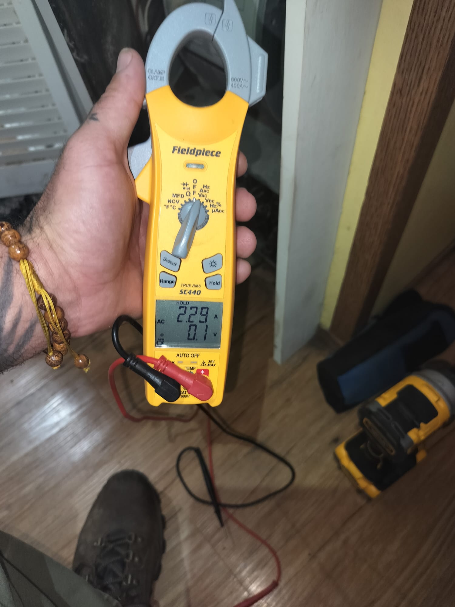 Using a clamp meter for final checks