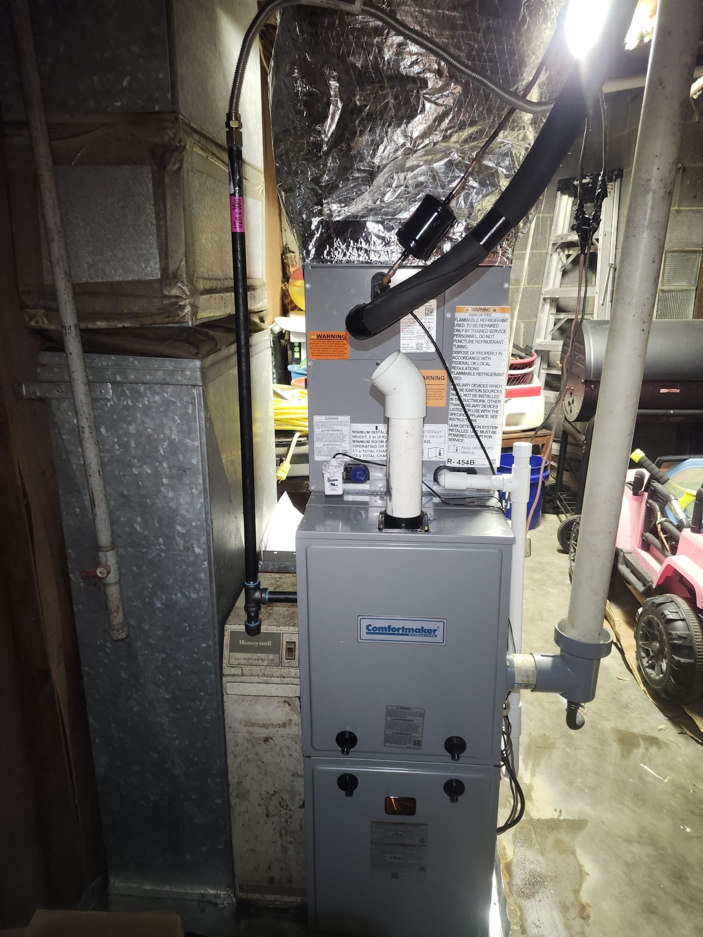 New Indoor Furnace Installation