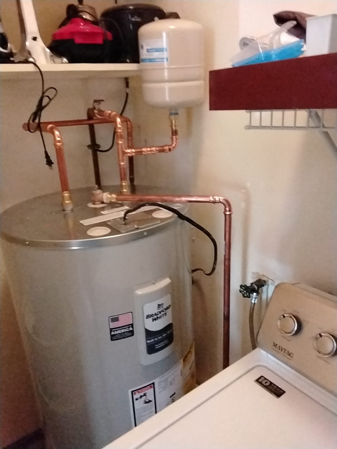 New expansion tank and copper piping