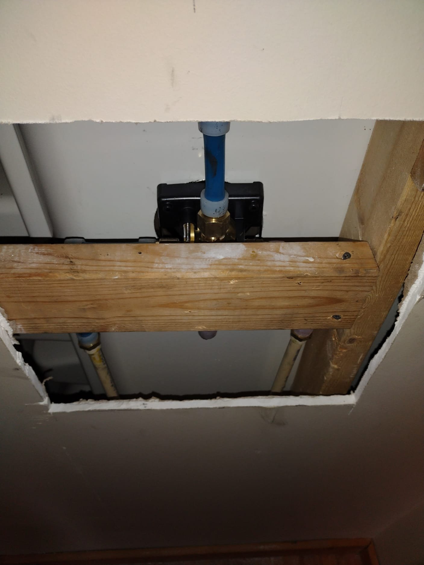 Access Hole with New PEX Valve