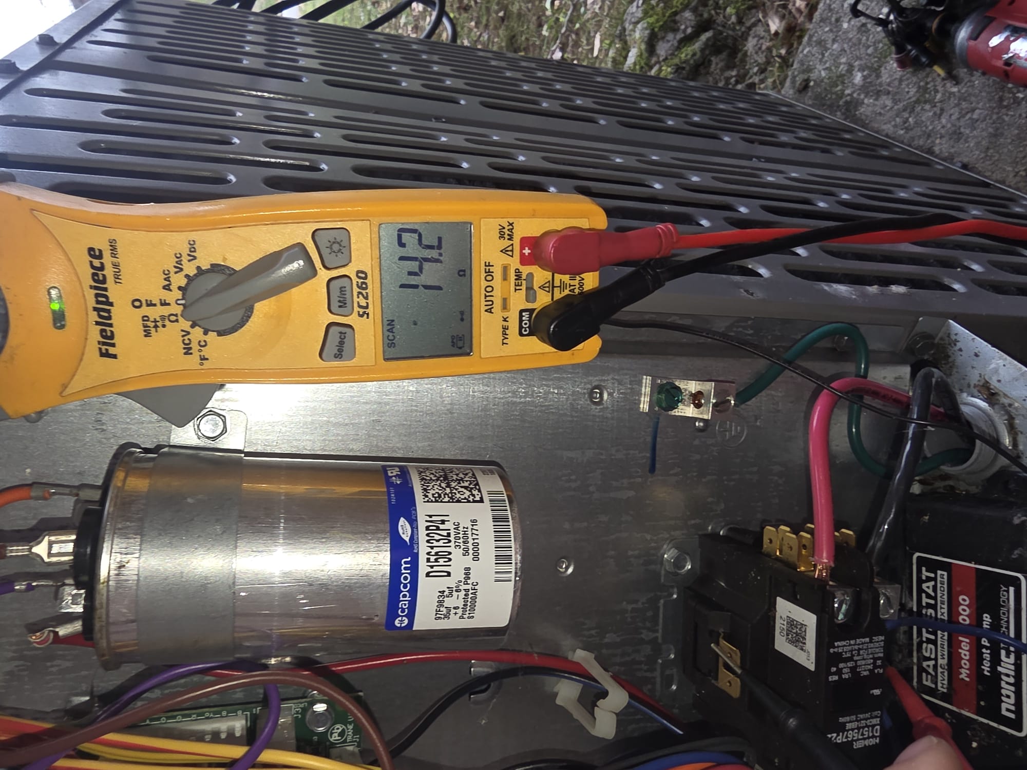 Interior of HVAC system after service