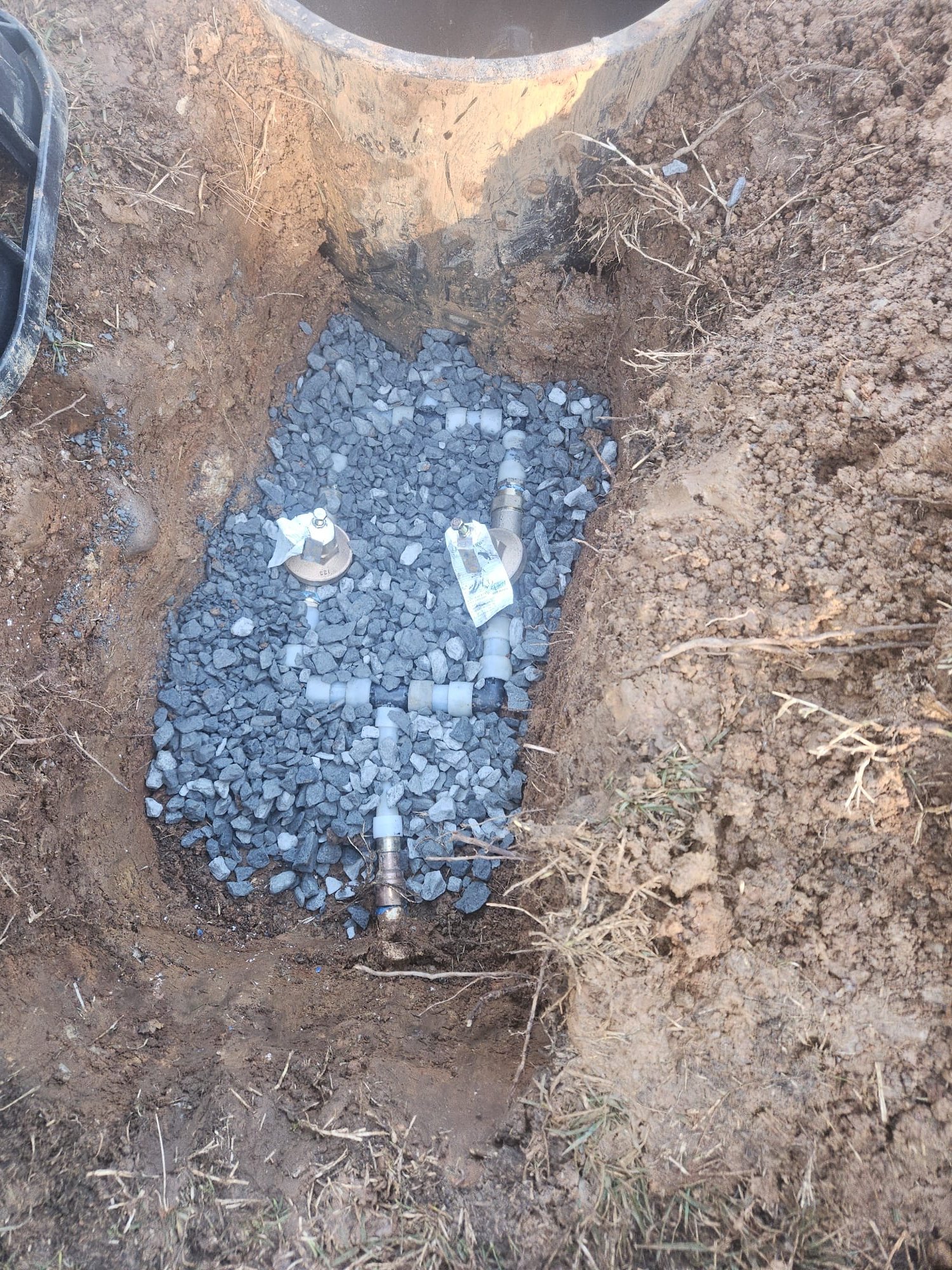 Trench for New Outdoor Regulators with Gravel Bedding