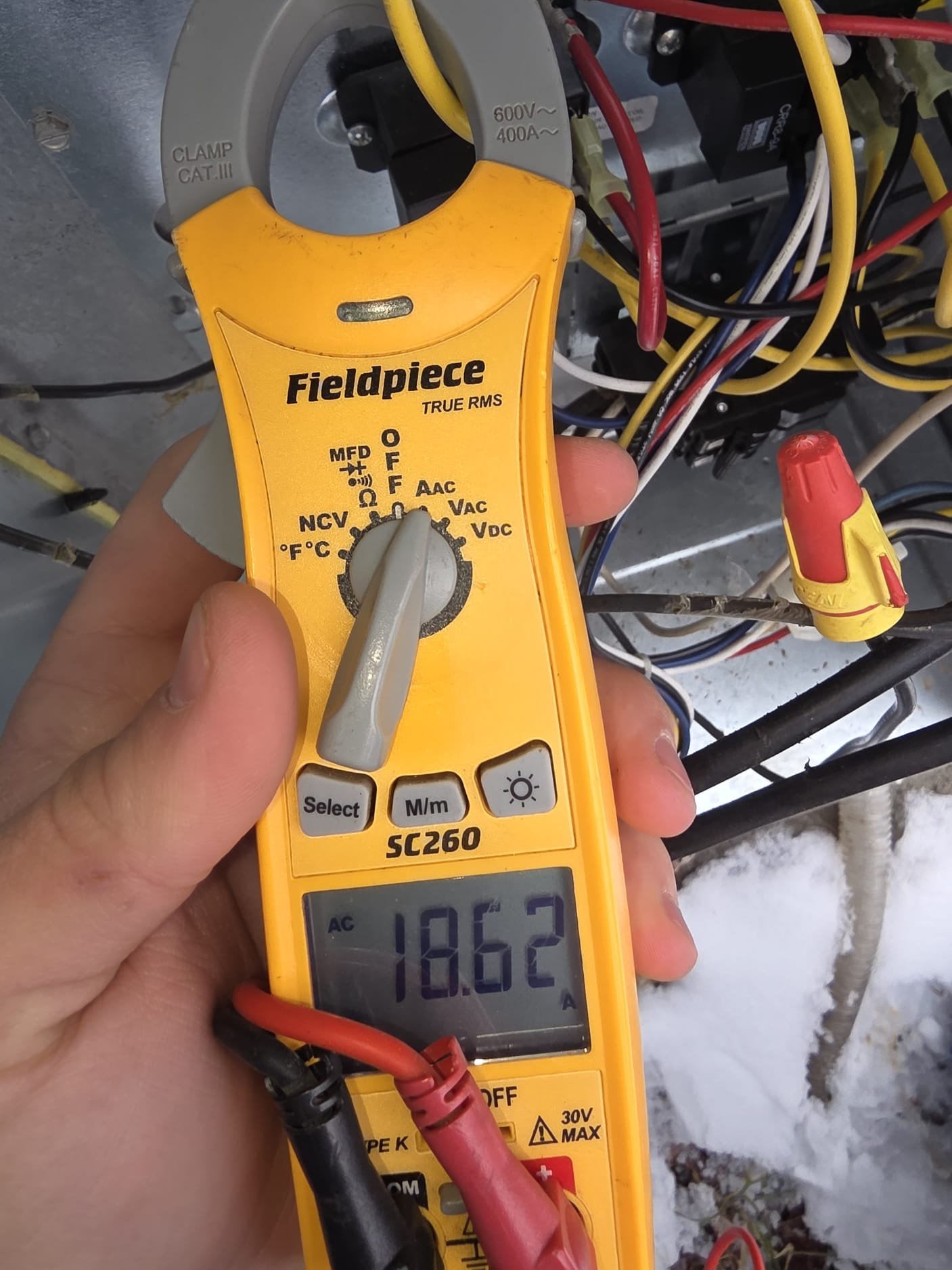 Checking Compressor Amps with a Clamp Meter