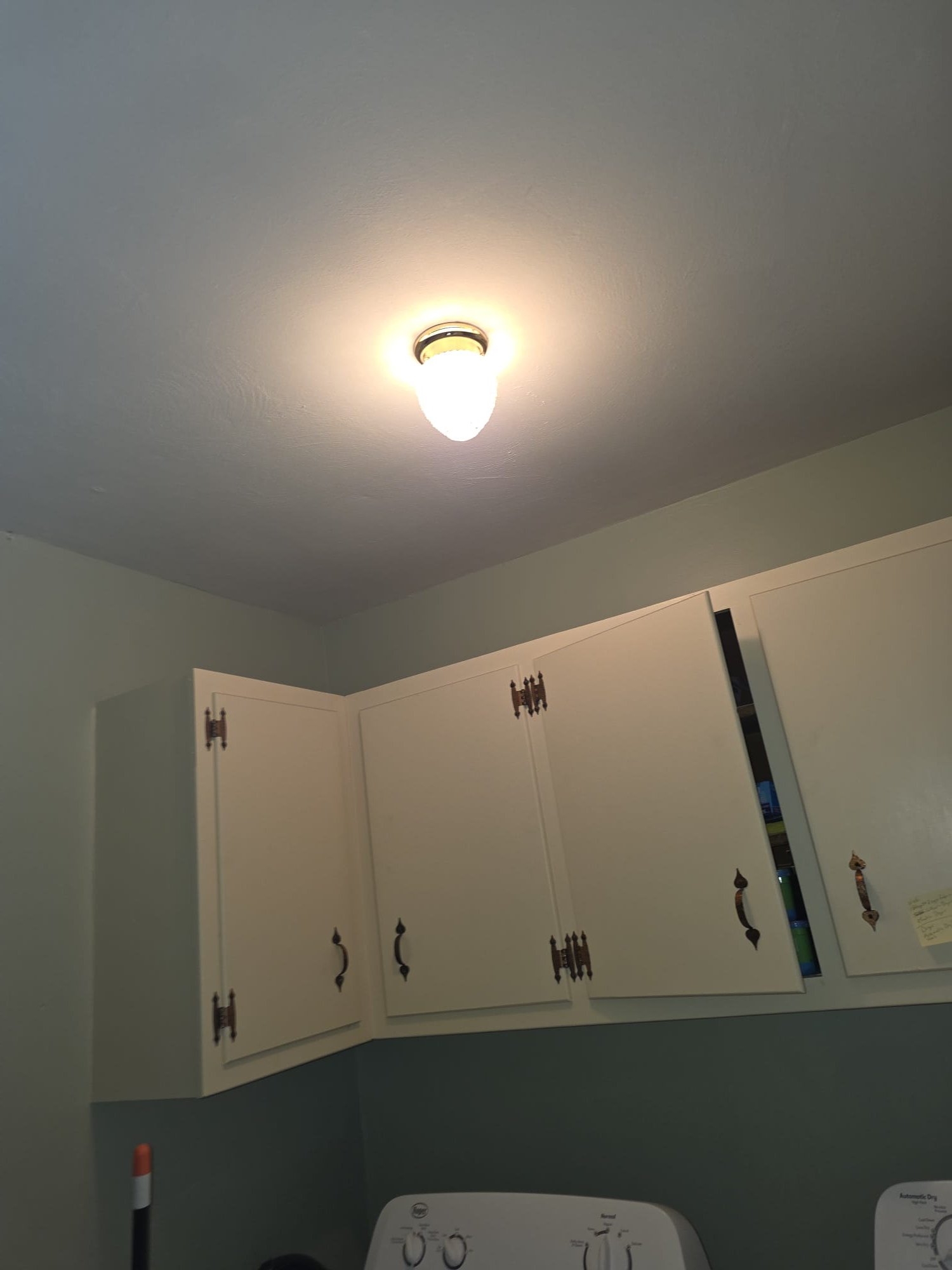 Fully functioning laundry room light fixture