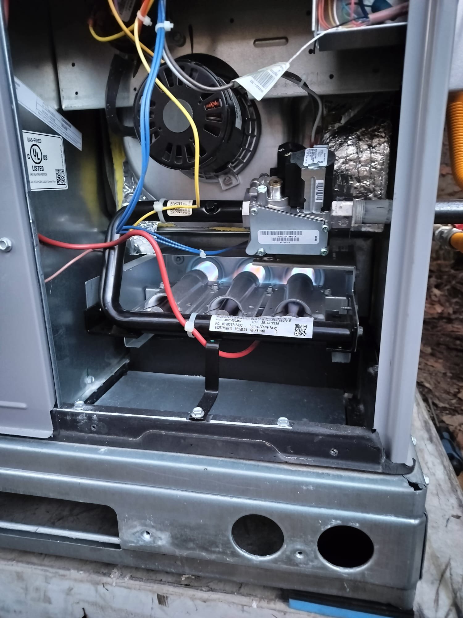 Inside View of New Gas Furnace