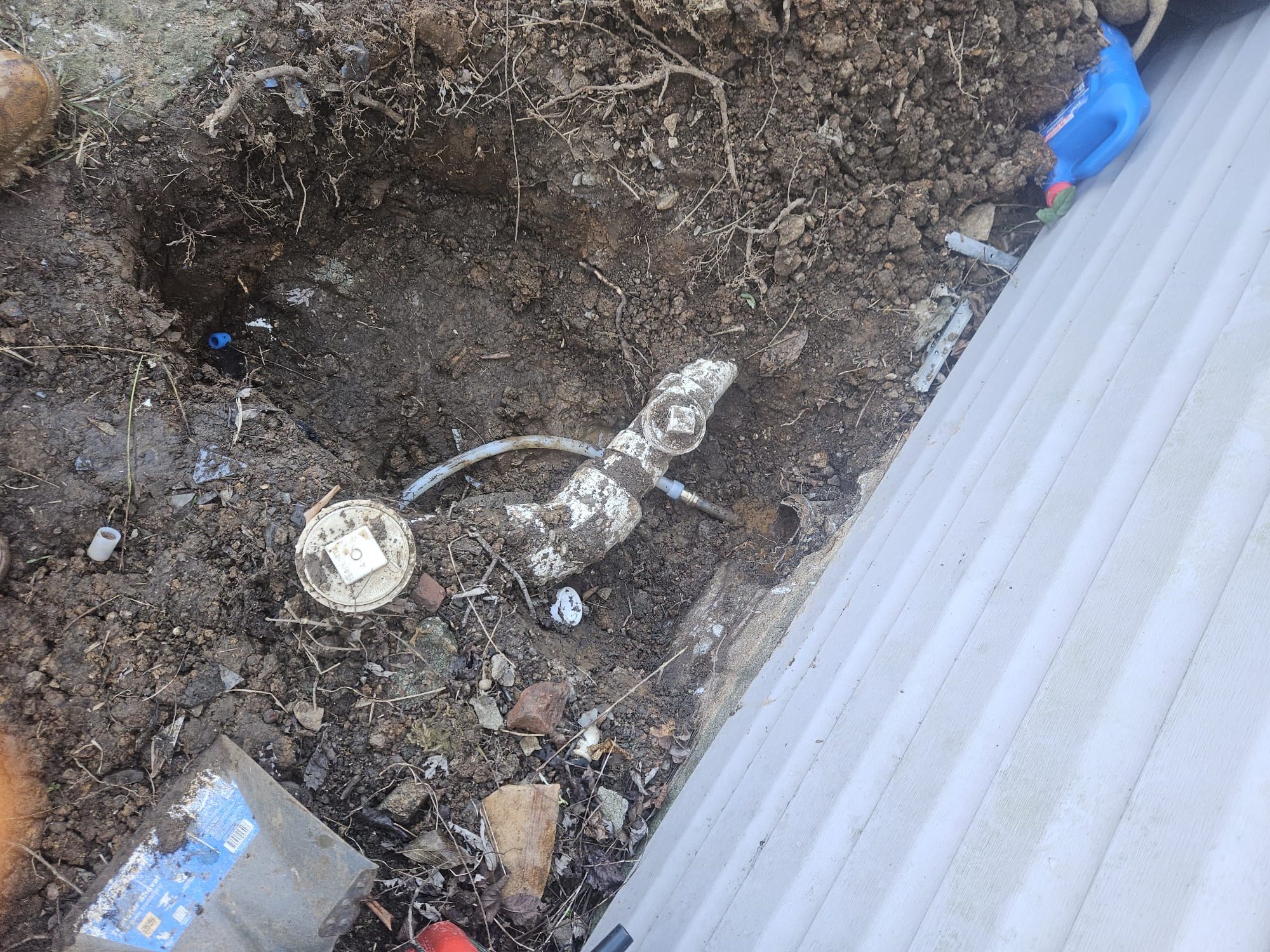 Exposed Water Meter and Pipe