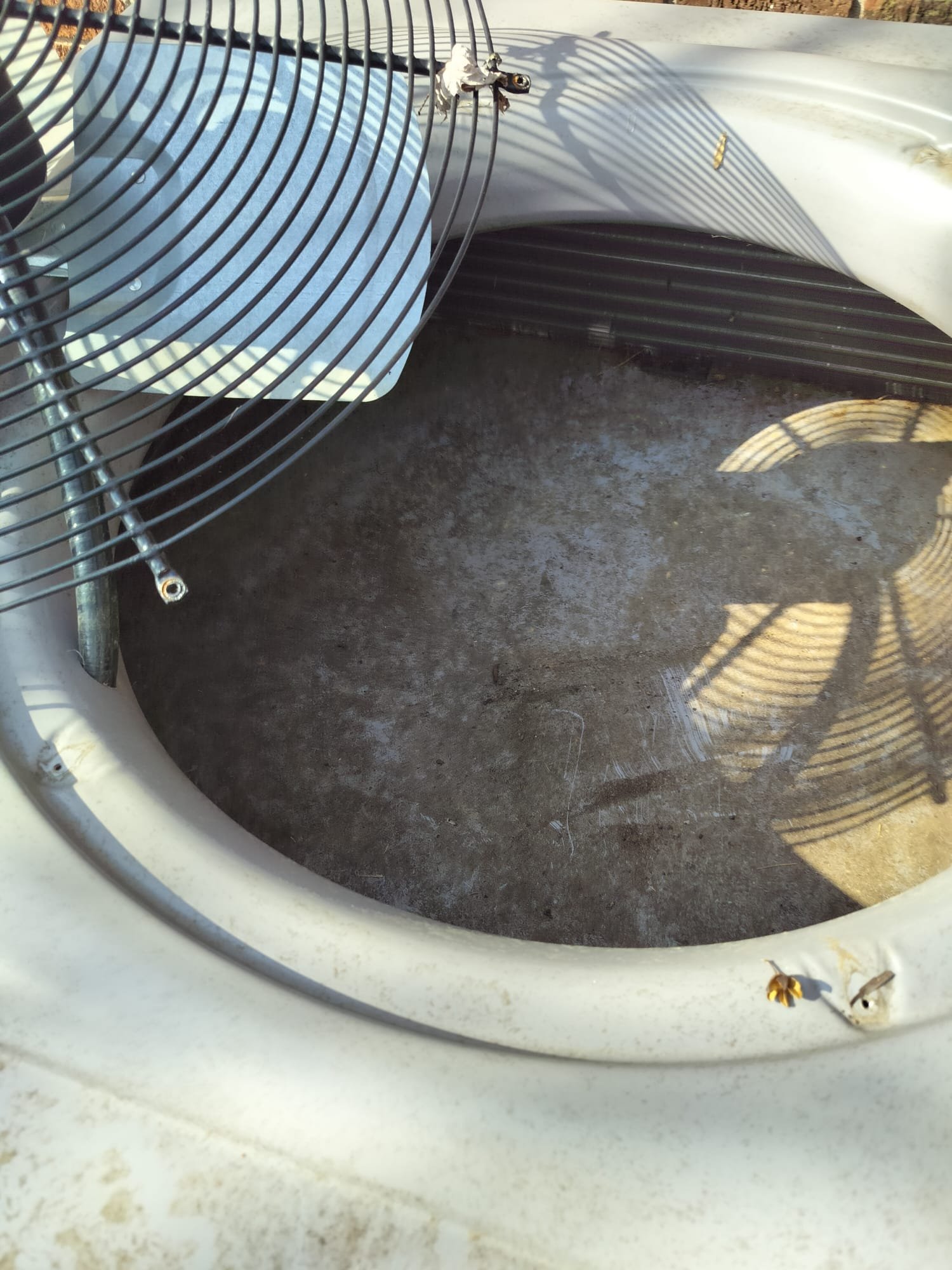 Fan Grill Removed During Maintenance