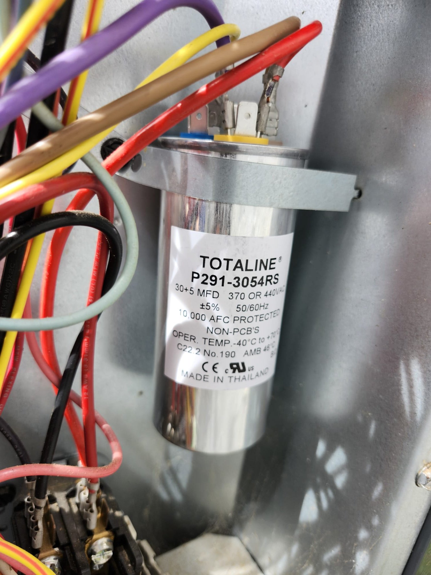 Newly Installed HVAC Capacitor