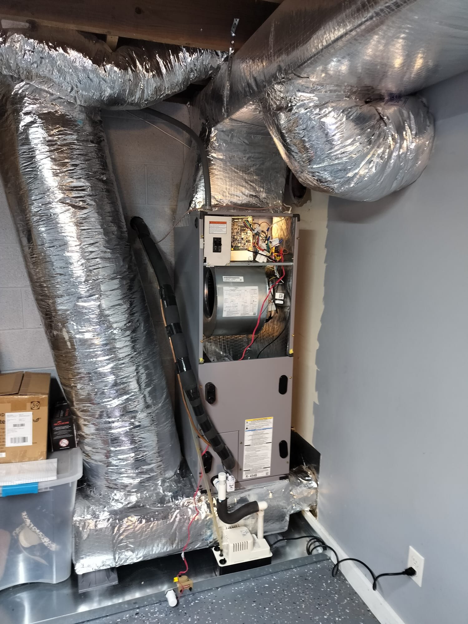 Clean Installation of New Air Handler