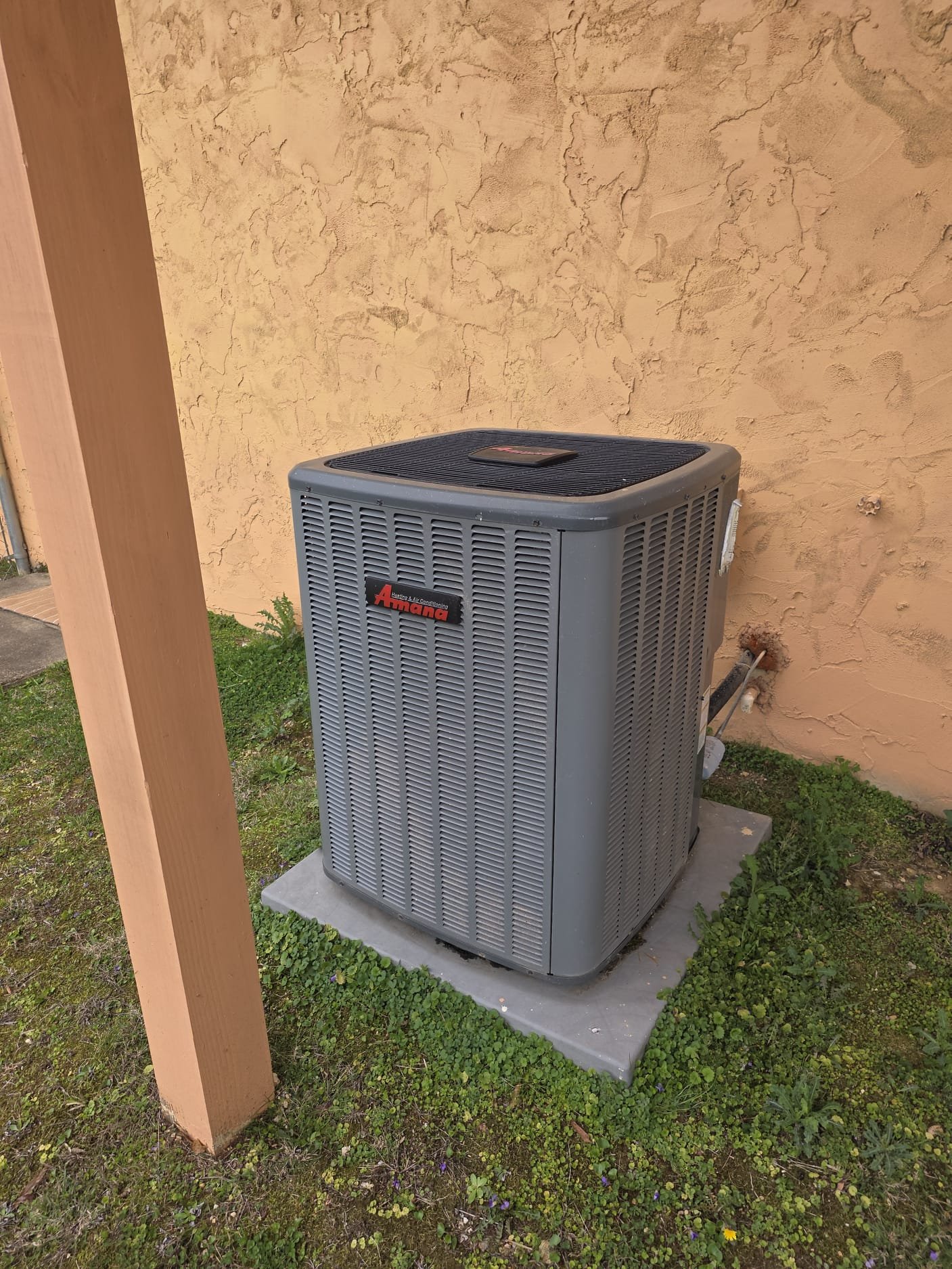 Newly Installed Outdoor HVAC Unit