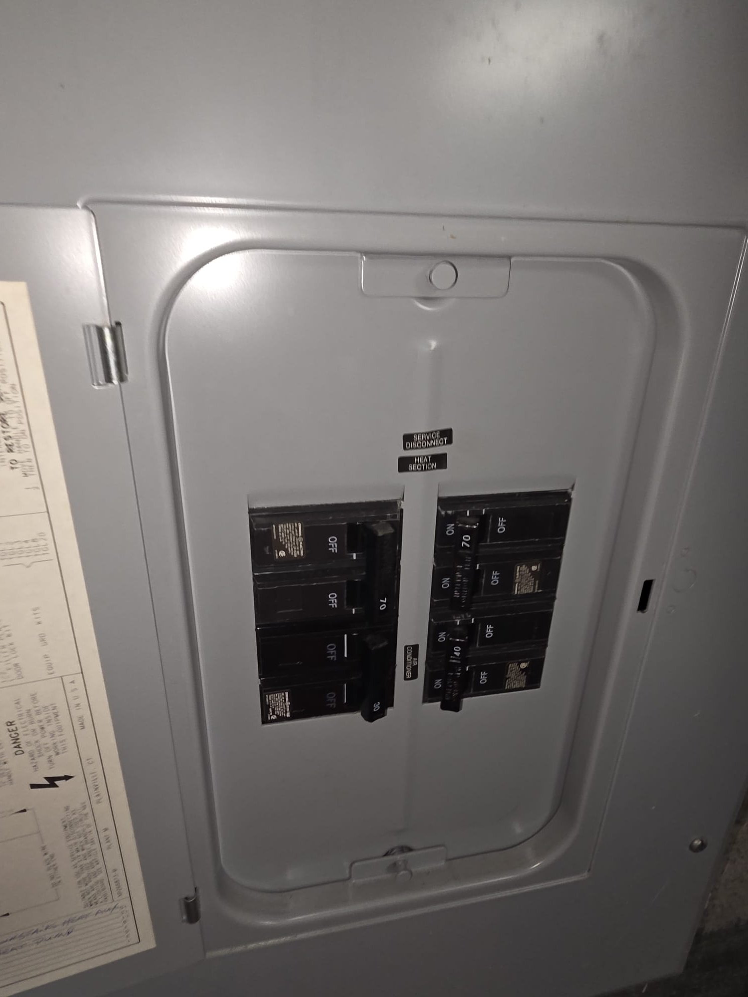 Modern breaker panel installed after upgrade