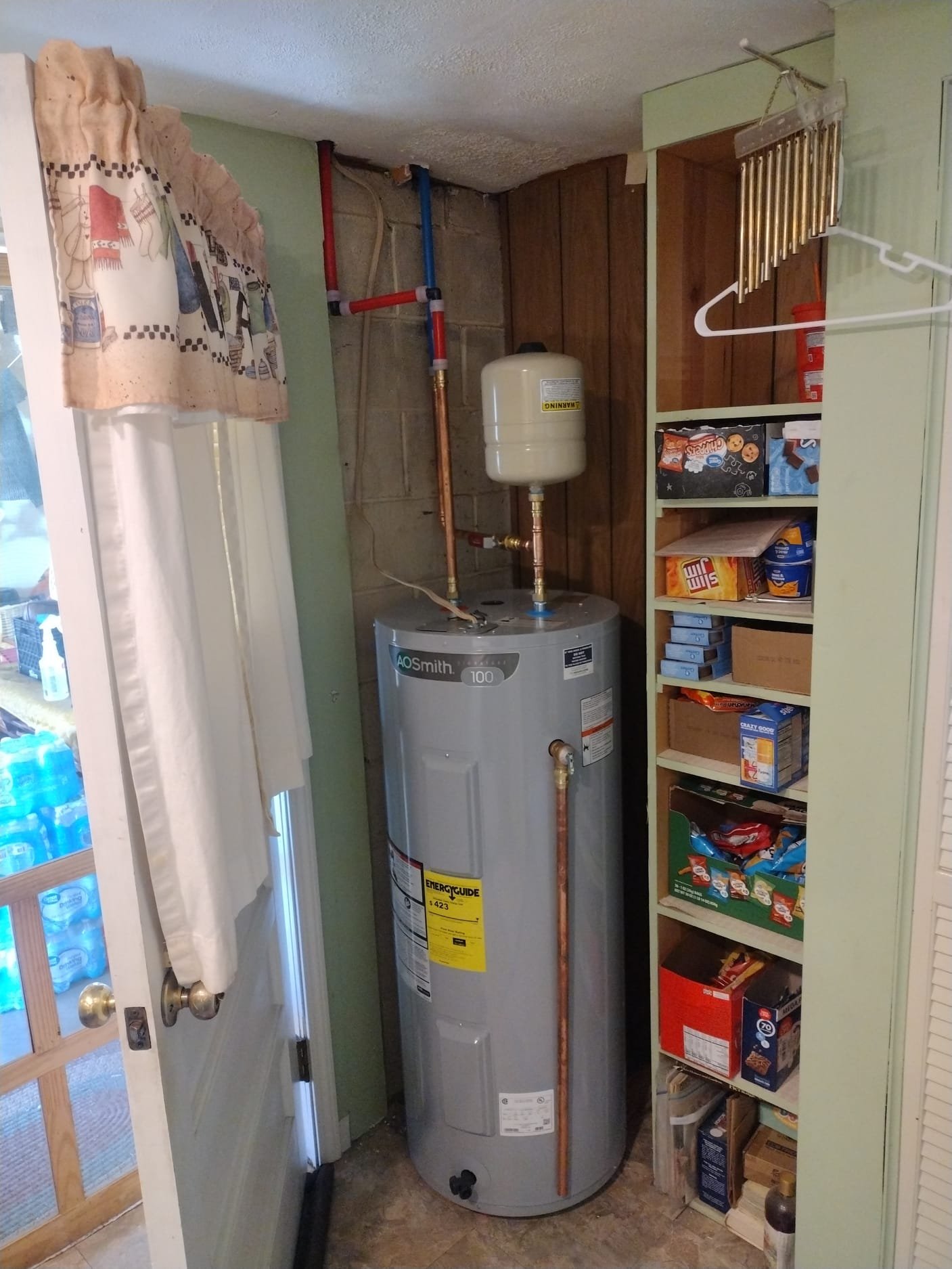 Brand‐new AO Smith water heater and copper piping