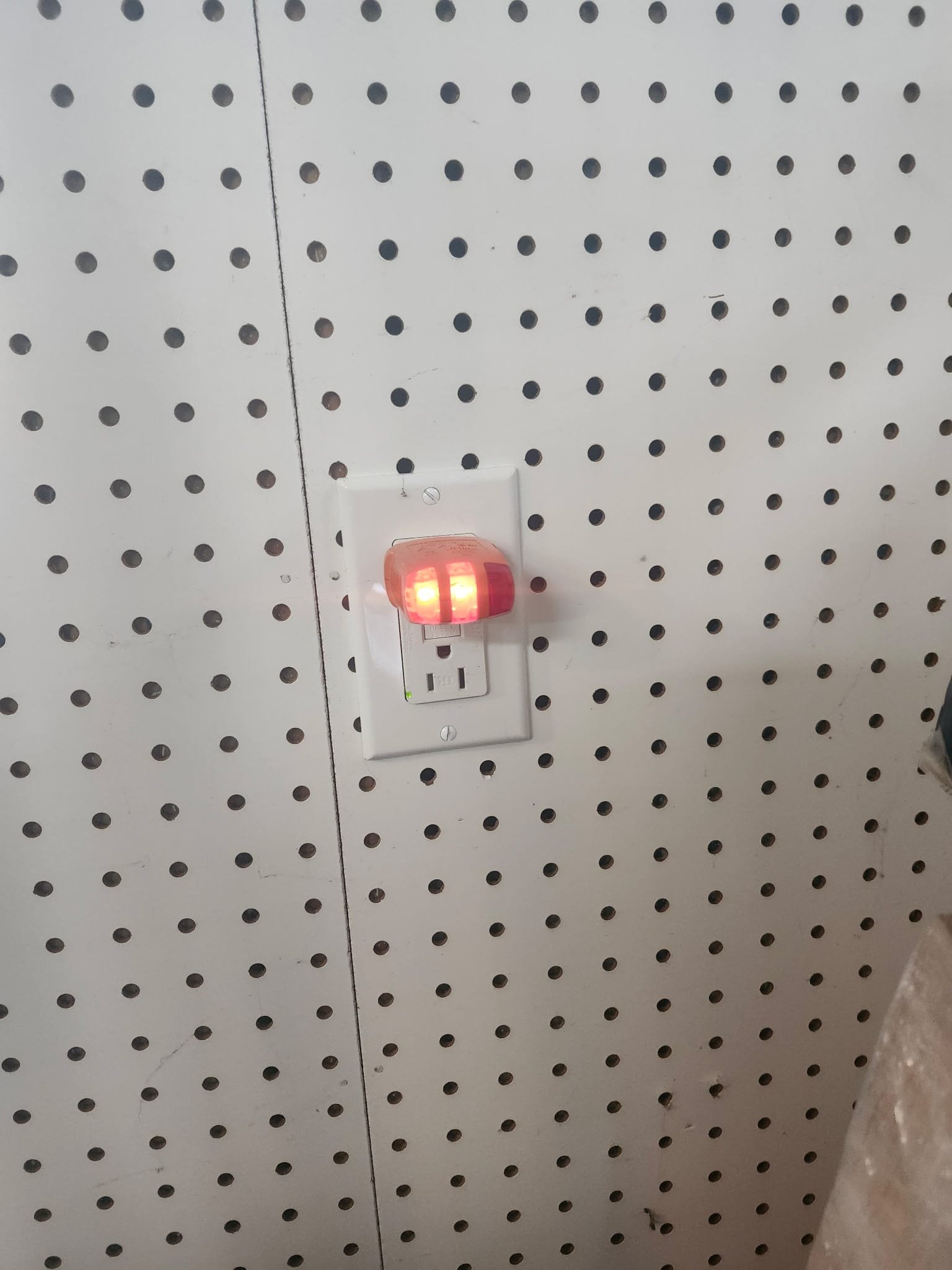 GFCI outlet with tester.