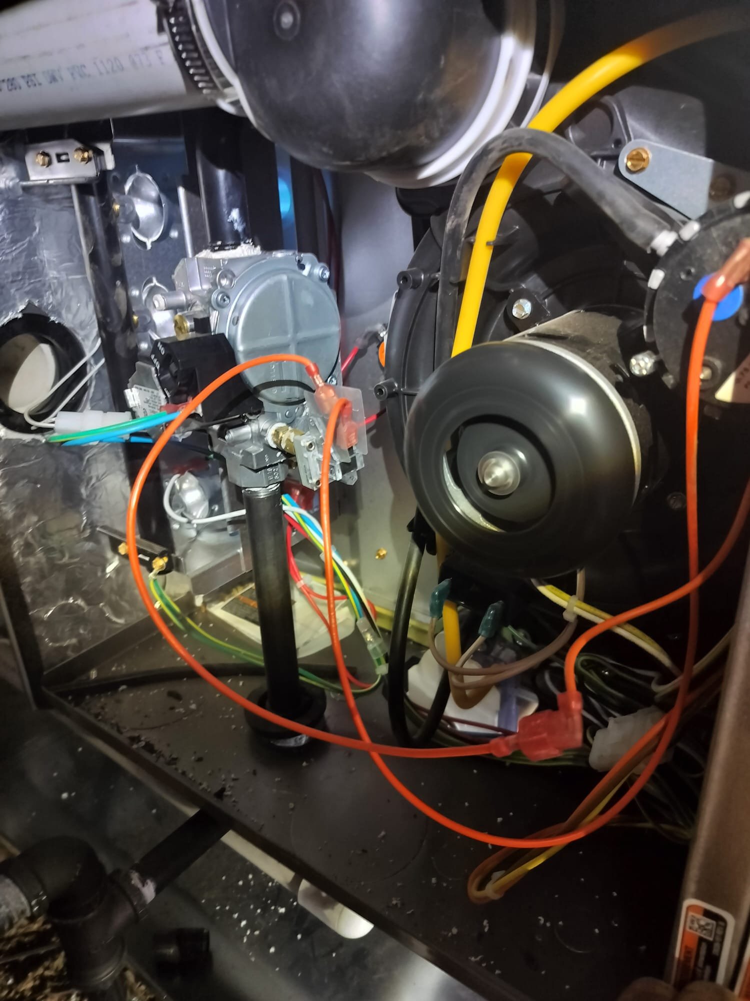 Interior of newly installed furnace