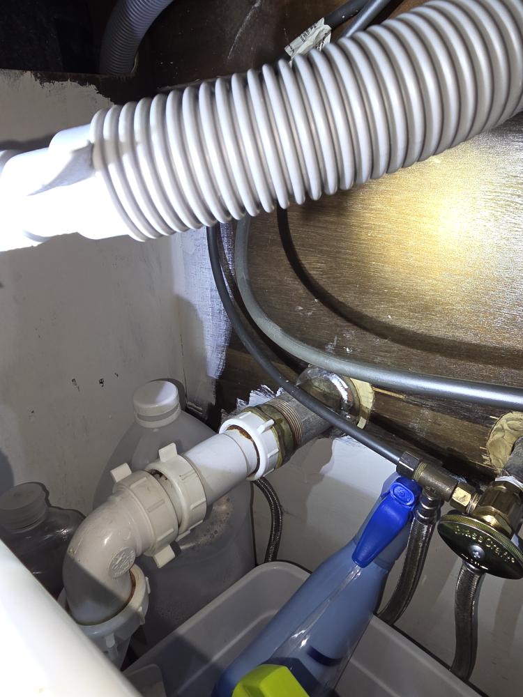 Neatly arranged plumbing components and clear access