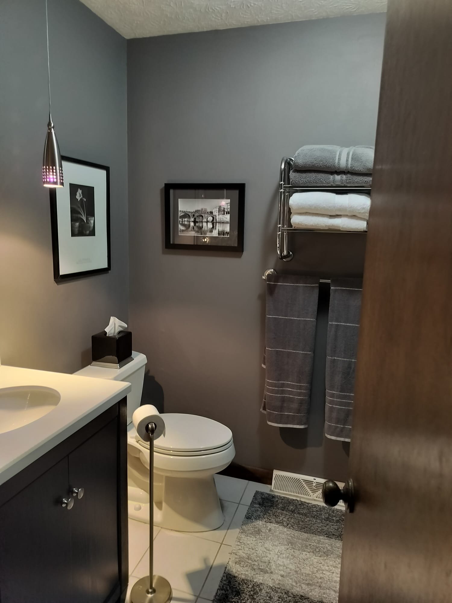 Finished Bathroom with Modern Fixtures