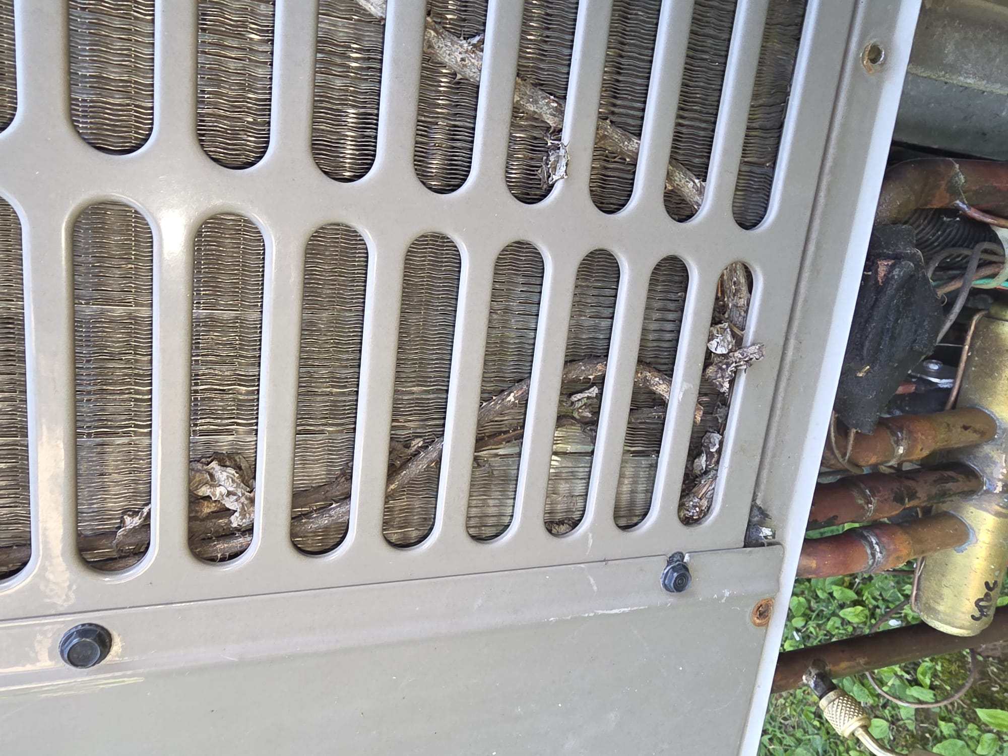 Before: Debris in Condenser Coil