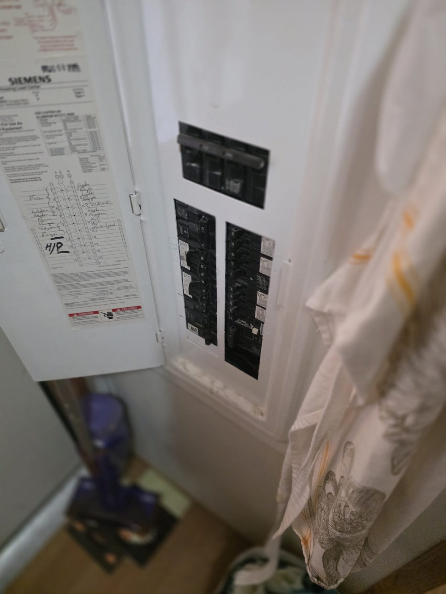 Well-maintained electrical breaker panel after service