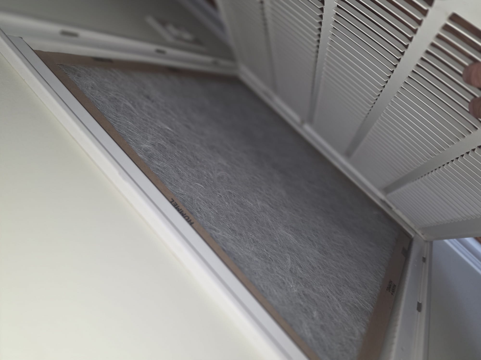 New air filter installed in a return vent