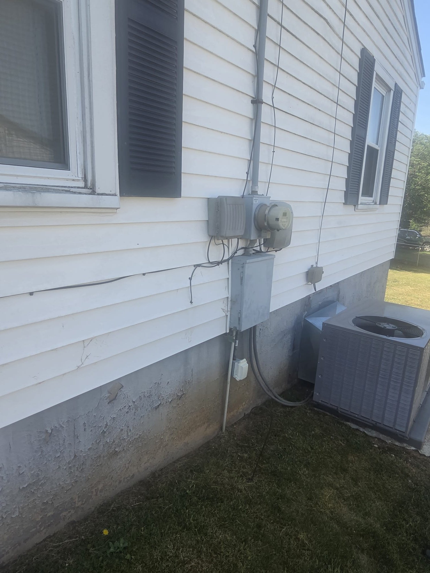 Modern exterior panel and outdoor outlet