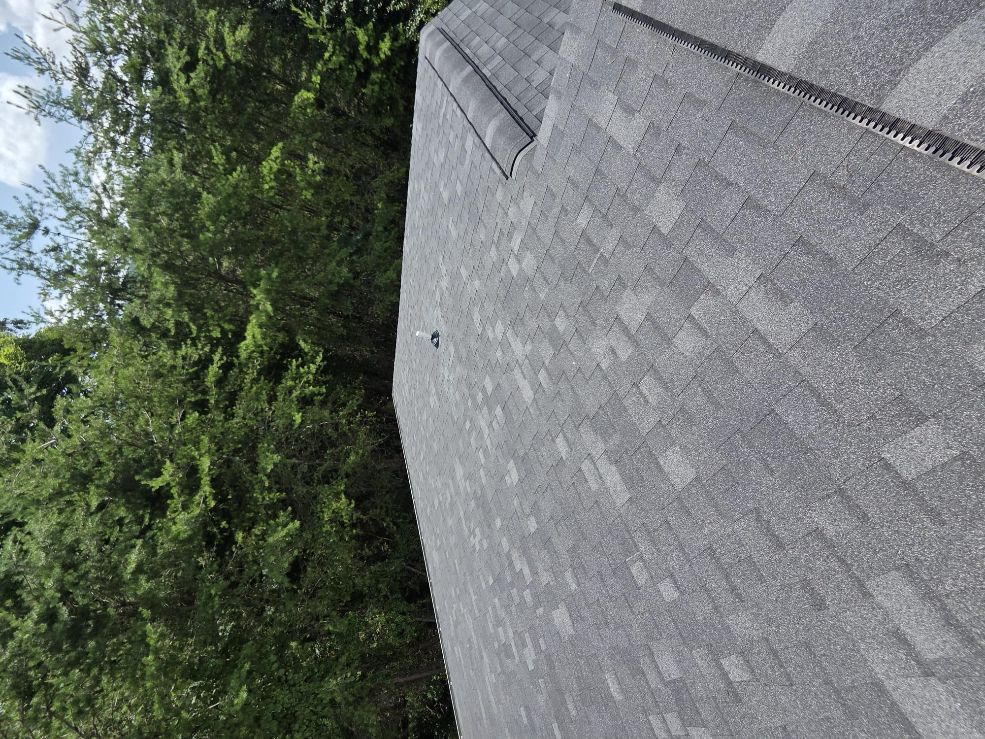 Completed roof with proper vent details