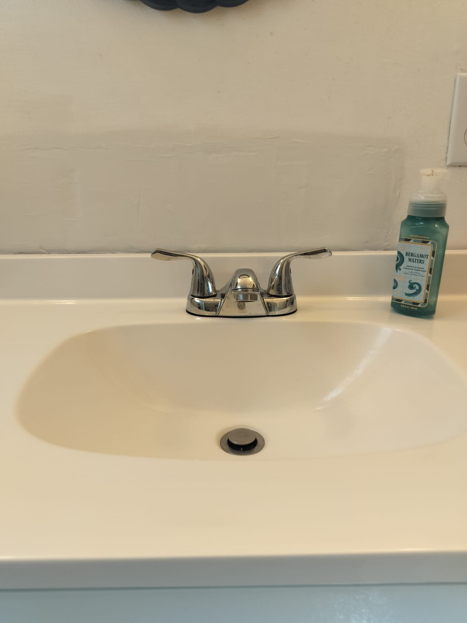 Bathroom sink area that can help homeowners spot moisture or caulking issues