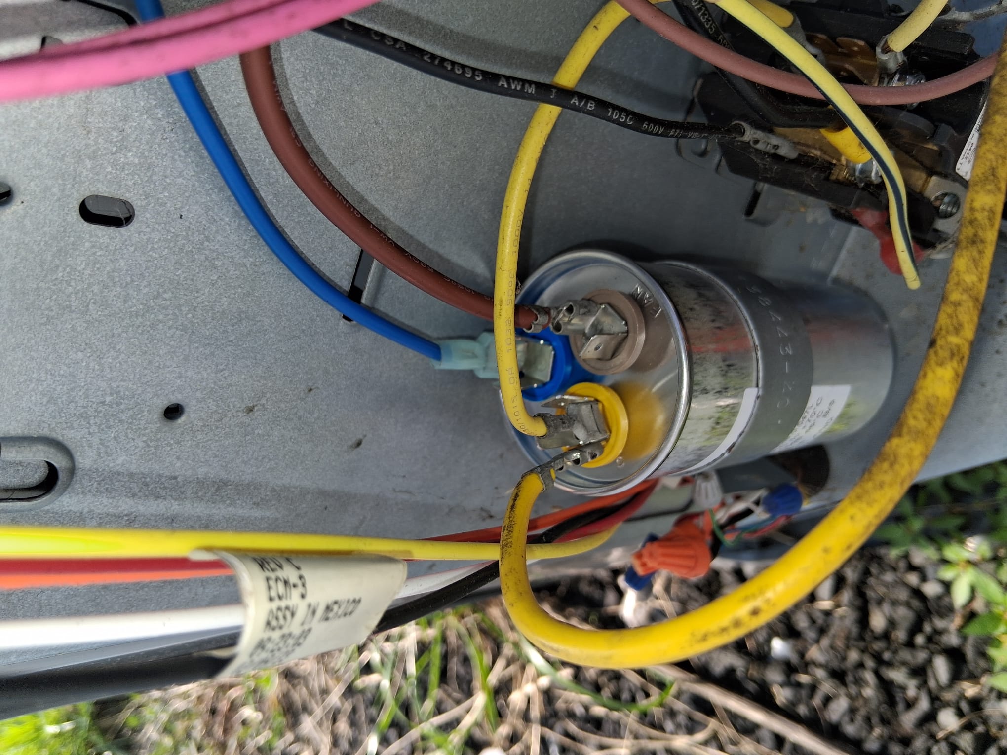 A clean, secure repair inside the outdoor cabinet after the fix.