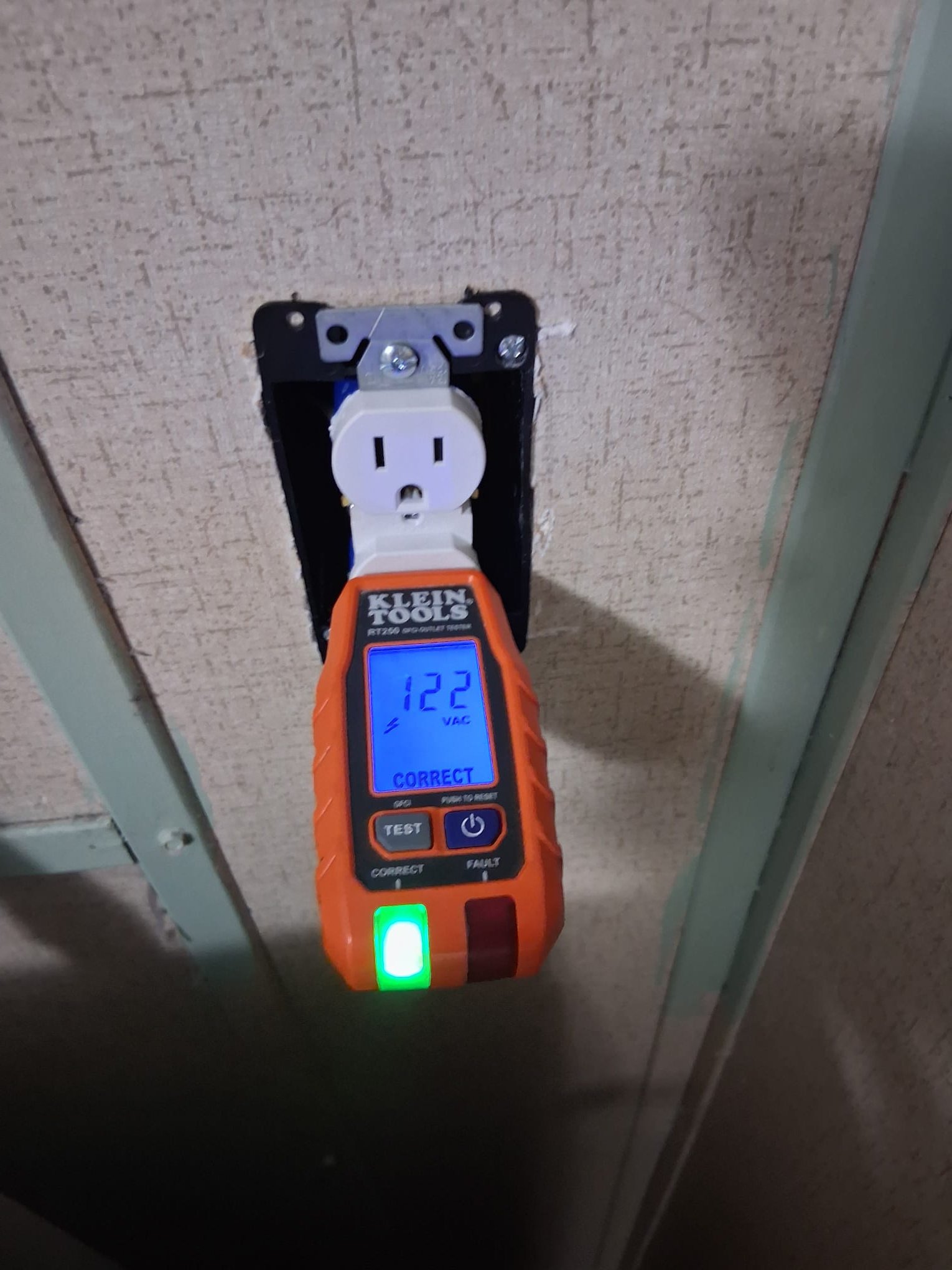 New outlet tested after installation